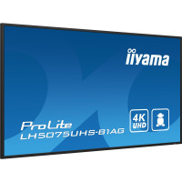 Iiyama LH5075UHS-B1AG, Digital Signage Flachbildschirm, 125,7 cm (49.5"), LCD, 3840 x 2160 Pixel, WLAN, 24/7