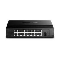 TP-LINK 16-Port-10/100Mbit/s-Rackmount-Switch, Unmanaged, Fast Ethernet (10/100), Rack-Einbau, 1U