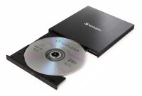 Verbatim 43889, Schwarz, Ablage, Desktop / Laptop, Blu-Ray RW, USB 3.1 Gen 1, BD, BD-R, BD-R DL, CD, DVD