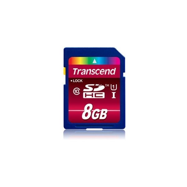 Transcend 8GB SDHC Class 10 UHS-I, 8 GB, SDHC, Klasse 10, NAND, 90 MB/s, Class 1 (U1)