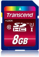 Transcend 8GB SDHC Class 10 UHS-I, 8 GB, SDHC, Klasse 10,...