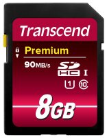 Transcend 8GB SDHC Class 10 UHS-I, 8 GB, SDHC, Klasse 10,...