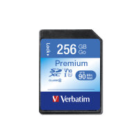 Verbatim Premium, 256 GB, SDXC, Klasse 10, UHS-I, 90...