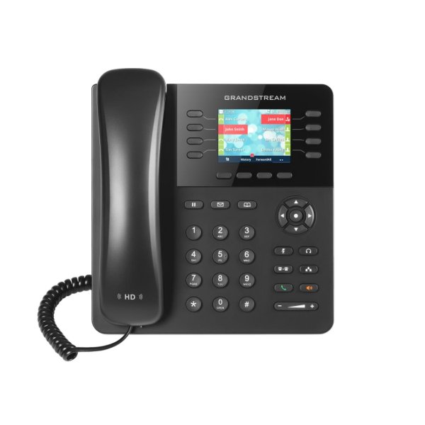 Grandstream GXP2135, IP-Telefon, Schwarz, Kabelgebundenes Mobilteil, Tisch/Wand, 8 Zeilen, 2000 Eintragungen