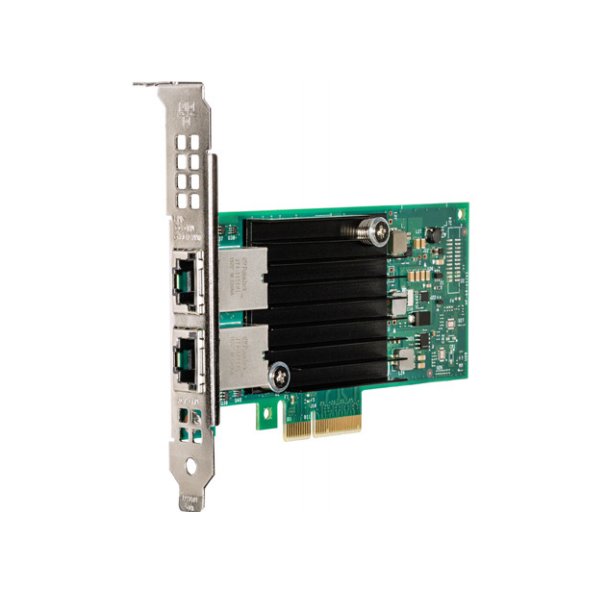 Intel X550-T2, Eingebaut, Kabelgebunden, PCI Express, Ethernet, 10000 Mbit/s, Grün, Silber