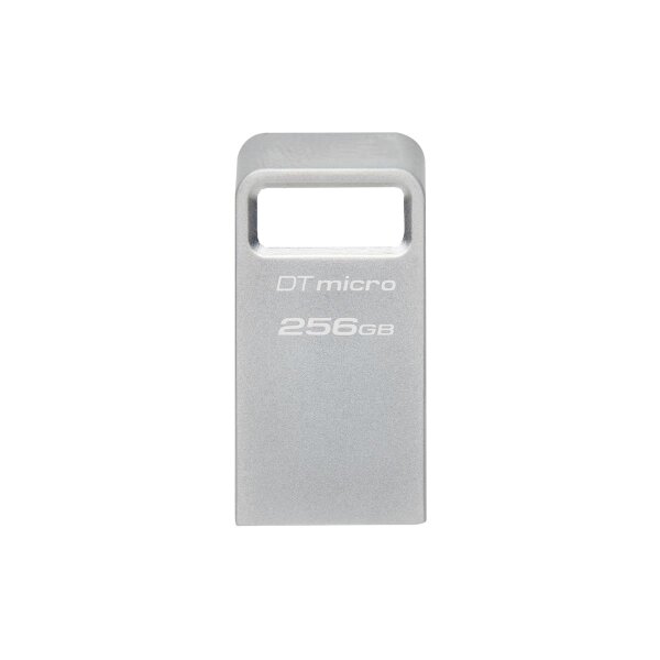 Kingston DataTraveler 256GB Micro 200MB/s Metal USB 3.2 Gen 1, 256 GB, USB Typ-A, 3.2 Gen 1 (3.1 Gen 1), 200 MB/s, Ohne Deckel, Silber