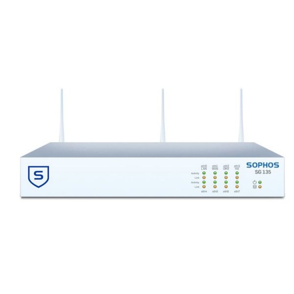 Sophos SG 135w rev. 3, 6 Gbit/s, 1 Gbit/s, 1500 Mbit/s, 1,4 Gbit/s, 68,336 BTU/h, CB, UL, CE, FCC, ISED, VCCI, MIC (Japan), RCM, CCC, KC, BIS