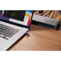 Kingston DataTraveler 64GB microDuo 3C 200MB/s dual USB-A + USB-C, 64 GB, USB Type-A / USB Type-C, 3.2 Gen 1 (3.1 Gen 1), 200 MB/s, andere, Violett, Edelstahl