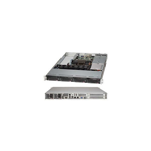 Supermicro SuperChassis 815TQ-R500WB, Rack, Server, Schwarz, EATX, 1U, HDD, LAN, Leistung