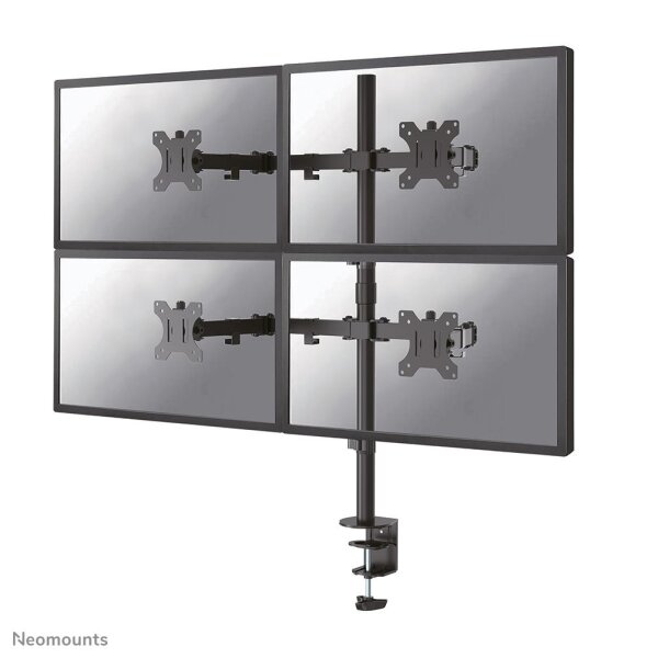 Neomounts Monitor-Tischhalterung, Klemme /Bolzen, 6 kg, 33 cm (13"), 81,3 cm (32"), 100 x 100 mm, Schwarz