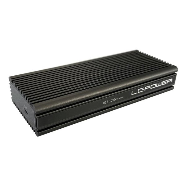 LC-Power LC-M2-C-NVME-2X2, SSD-Gehäuse, M.2, PCI Express, 20 Gbit/s, USB Anschluss, Schwarz