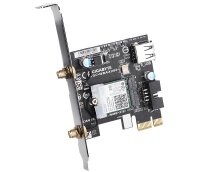 Gigabyte GC-WBAX200, Eingebaut, Kabellos, PCI Express, WLAN / Bluetooth, 2400 Mbit/s, Schwarz