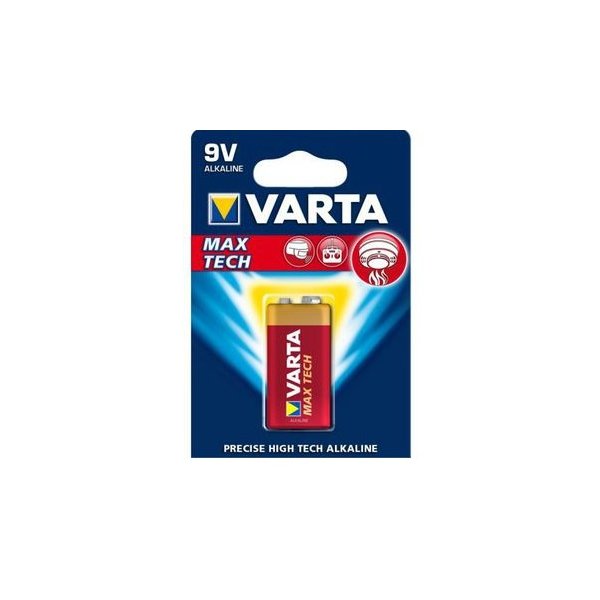 Varta 9V, Einwegbatterie, 9V, Alkali, 9 V, 1 Stück(e), Orange, Rot