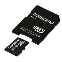 Transcend TS32GUSDHC10, 32 GB, MicroSDHC, Klasse 10, NAND, 90 MB/s, Schwarz