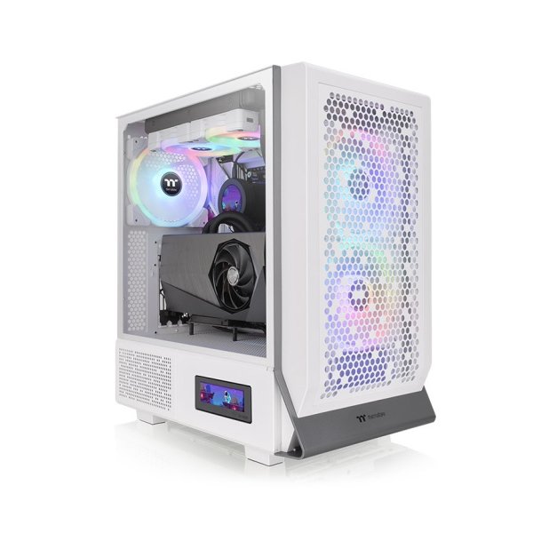 Thermaltake Ceres 300 TG, Midi Tower, PC, Weiß, ATX, EATX, micro ATX, Mini-ITX, SPCC, Gehärtetes Glas, 18,5 cm