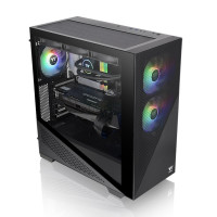 Thermaltake Divider 370 TG, Midi Tower, PC, Schwarz, ATX,...