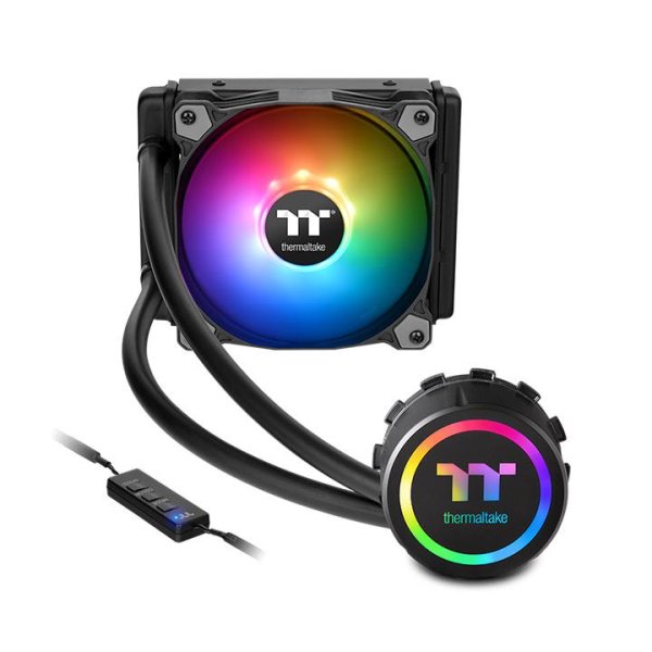 Thermaltake Water 3.0 120 ARGB Sync, All-in-One-Flüssigkeitskühler, 56,45 cfm, Schwarz