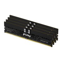 Kingston FURY 128GB 6400MT/s DDR5 ECC Reg CL32 DIMM (4er-Kit) Renegade Pro EXPO, 128 GB, 4 x 32 GB, DDR5, 6400 MHz, 288-pin DIMM, Schwarz