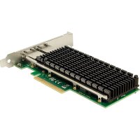 Inter-Tech ST-7214, PCIe, RJ-45, PCI 2.1, Schwarz, Silber, PC, Passiv