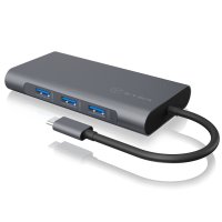 ICY BOX IB-DK4040-CPD, Kabelgebunden, USB 3.2 Gen 1 (3.1...