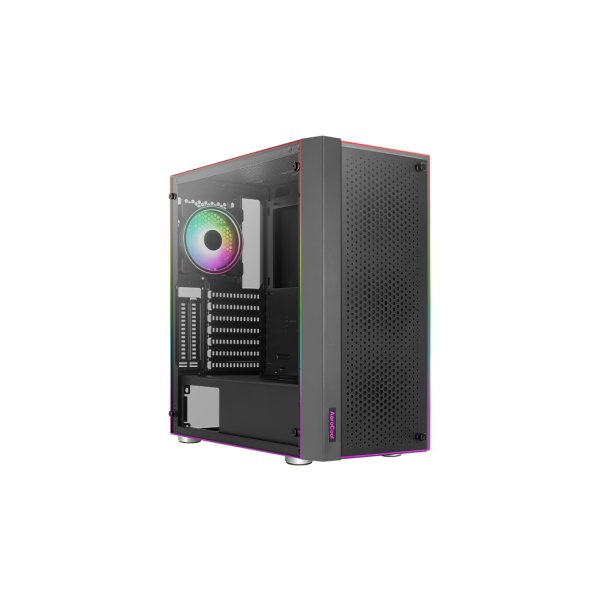 AEROCOOL ADVANCED TECHNOLOGIES Aerocool Skribble, Midi Tower, PC, Schwarz, ATX, micro ATX, Mini-ITX, ABS, SPCC, Gaming