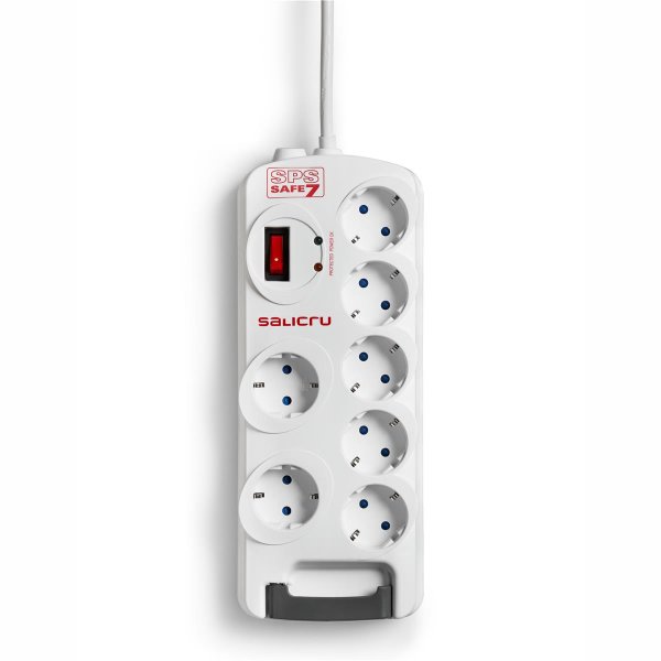 SALICRU SPS SAFE 7, 918 J, 7 AC-Ausgänge, Typ F, 250 V, 50 Hz, 10 A