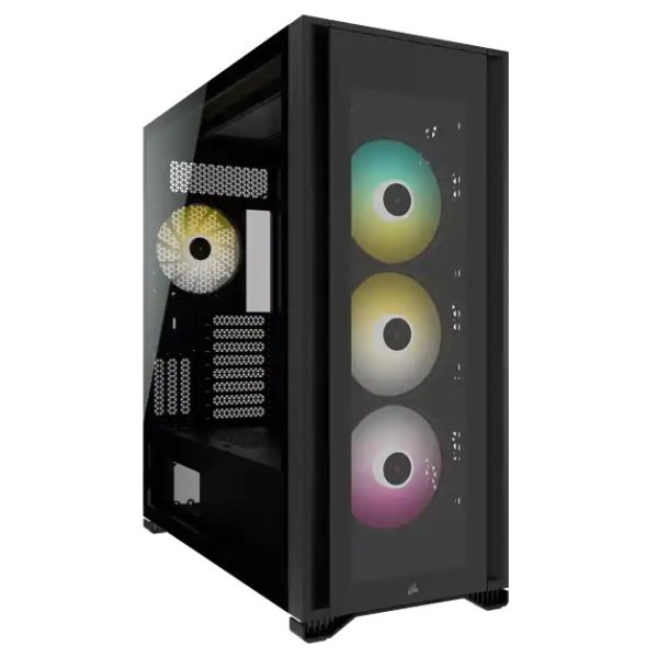 Corsair iCUE 7000X RGB, Full Tower, PC, Schwarz, ATX, EATX, micro ATX, Mini-ITX, Kunststoff, Stahl, Gehärtetes Glas, Gaming